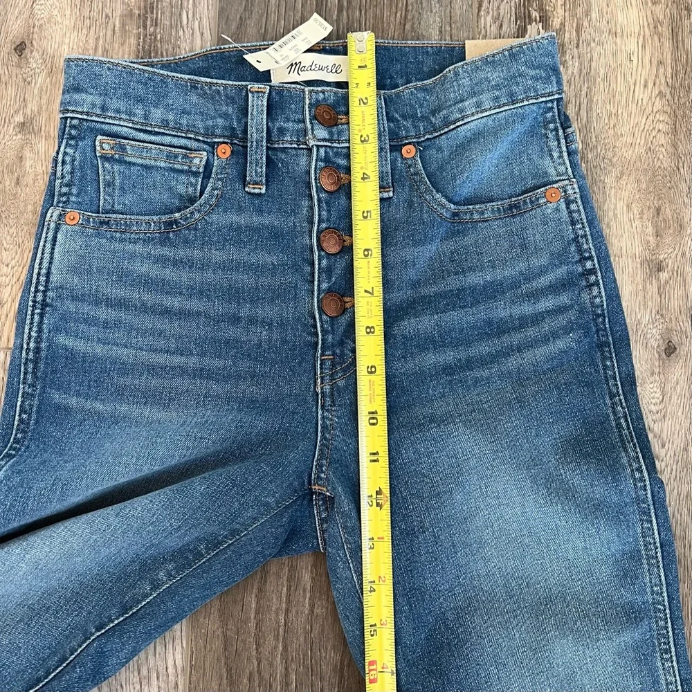 NWT Madewell High Waist skinny jeans - Button Fly Premium Denim 25 - Picture 7 of 13